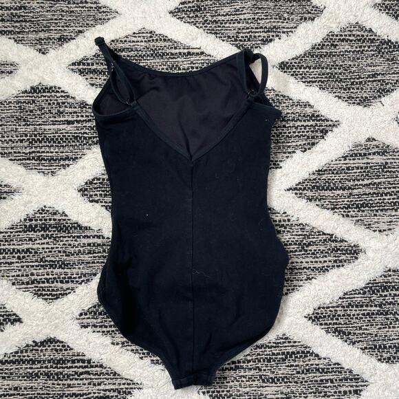 Capezio Elegant Black Dance Bodysuit leotard dance tumble Medium - Picture 2 of 4